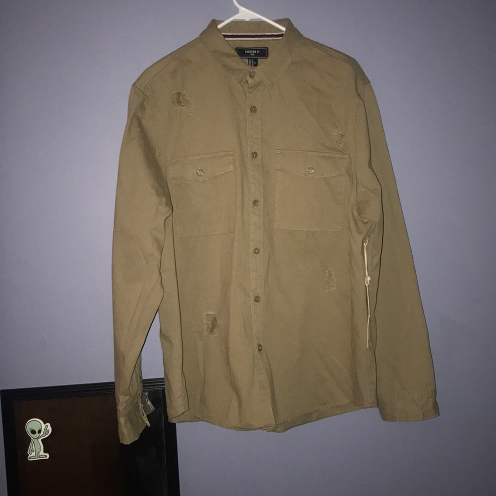 Forever 21 “Destroyed” button down
